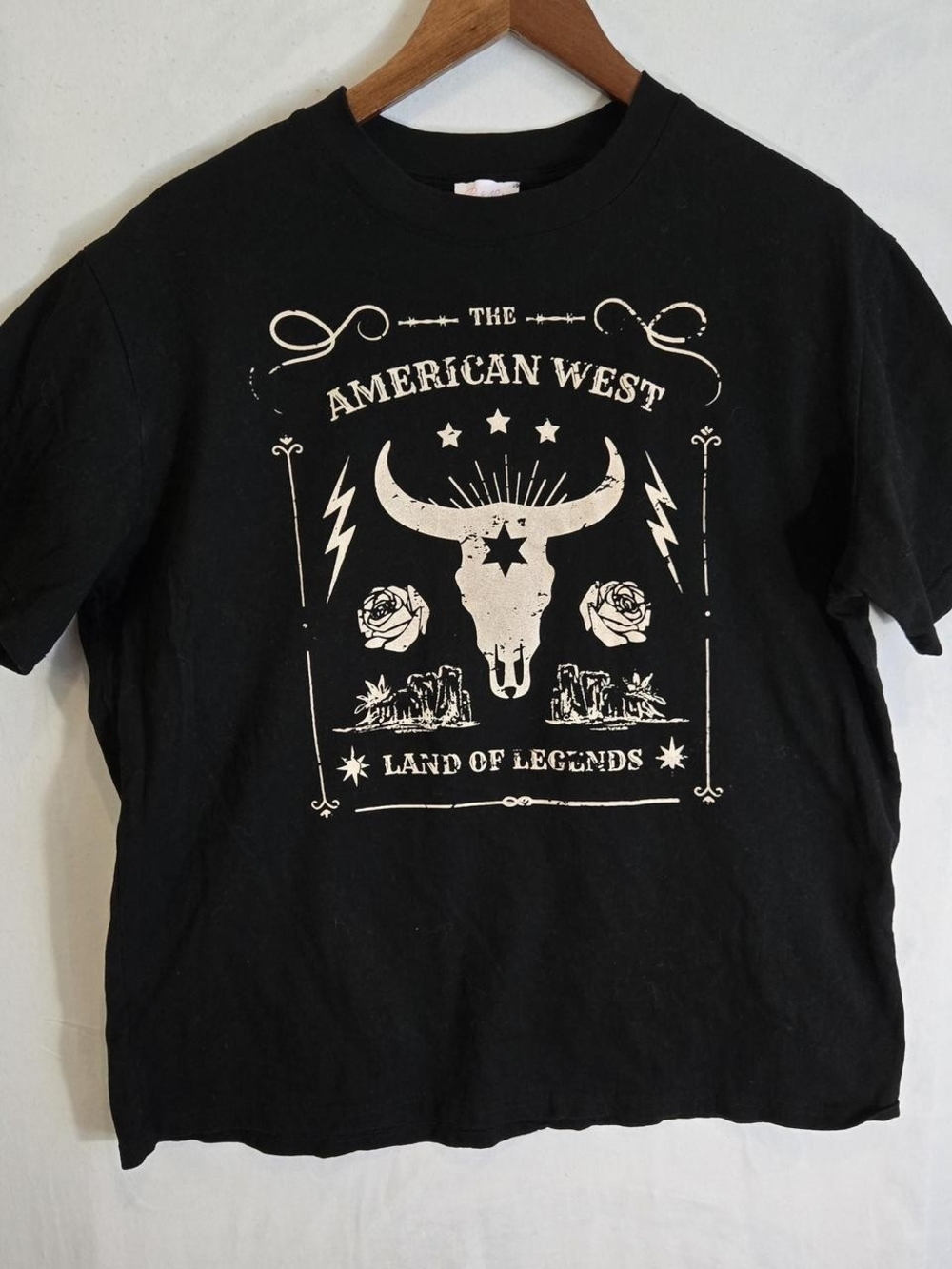 Black 'The American West' Graphic Tee - Men's Casual Shirt